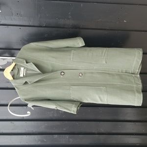 Pull and Bear Linen Blend Trench Coat